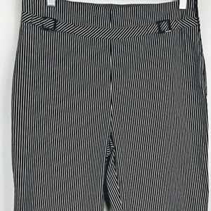 Steilmann Capris Pinstripe High Rise Black White